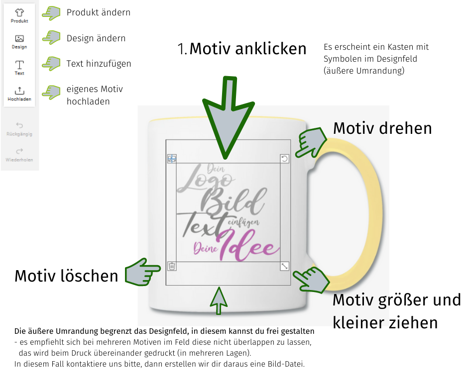 Tasse selbst gestalten Anleitung Bild